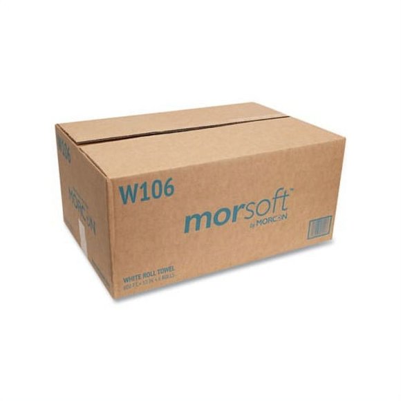 MORCON TISSUE 10 Inch Roll Towels 1-Ply, 10" x 800 ft, White, 6 Rolls/Carton - Picture 3 of 7